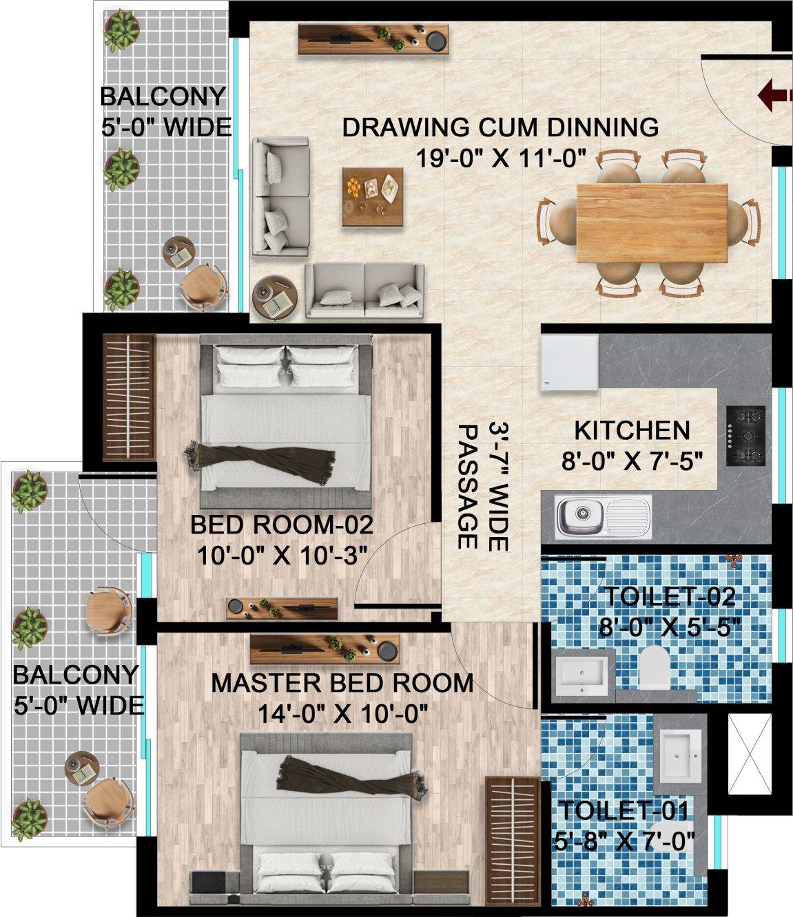 2BHK Apartments